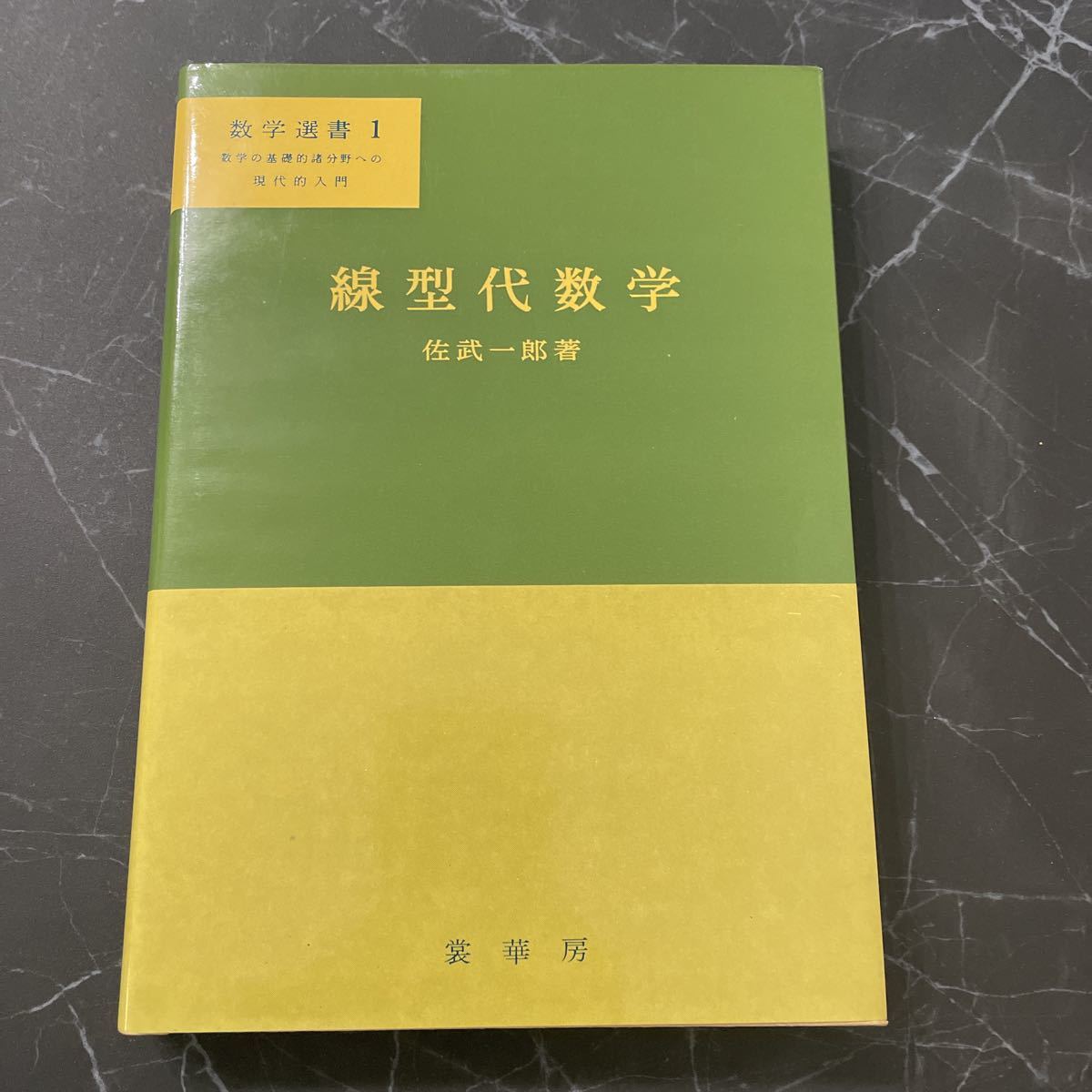 ○数学選書 1○線型代数学/佐武一郎 1989 裳華房/数学の基礎的諸分野へ