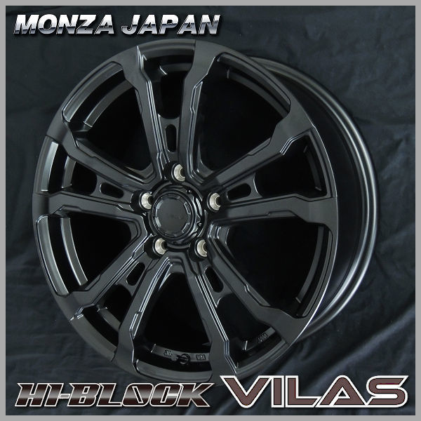 送料無料 カローラクロス C-HR など ハイブロック VILAS サテンブラック 215/60R17 ヨコハマ パラダ PA03 ホワイトレター_画像1