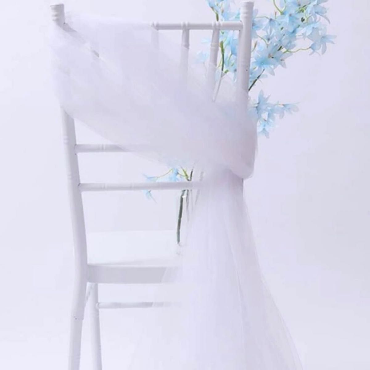 チュール　装飾用　大判　オーガンジー　結婚式　誕生日　撮影　パーティー　クリスマス　生地　写真撮影　ホワイト　白　160×200