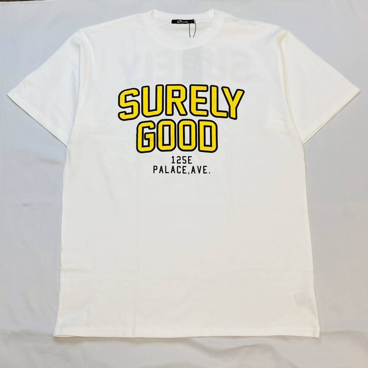 新品 ロゴ入りTシャツ 白 バックロゴ 半袖Tee 送料無料 Lサイズ クルーネック