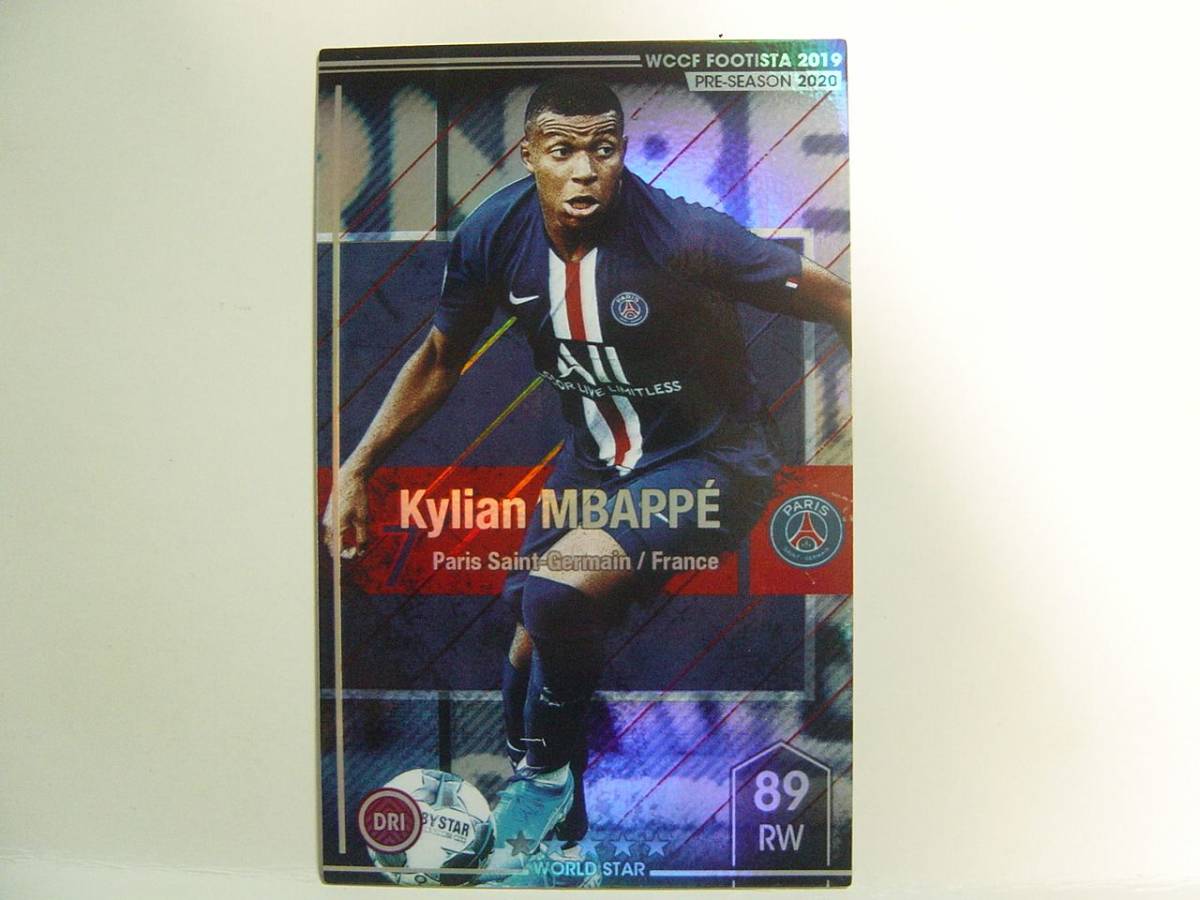 WCCF FOOTISTA 2019 7弾 キリアン・ムバッペ　Kylian Mbappe 1998 France　Paris Saint-Germain FC 18-19 World Star Panini_画像1