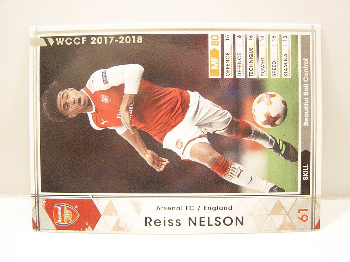 WCCF 2017-2018 EXTRA 白 リース・ネルソン　Reiss Luke Nelson 1999 Engeland　Arsenal FC 17-18 EX18弾 Extra Card_画像3