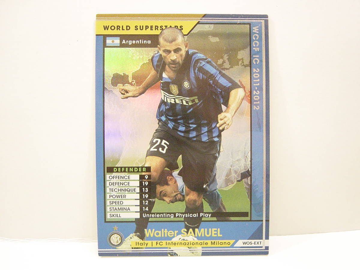■ WCCF 2011-2012 WOS-EXT ワルター・サムエル　Walter Samuel 1978 Argentina　FC Inter Milano 11-12 Extra Card_画像1