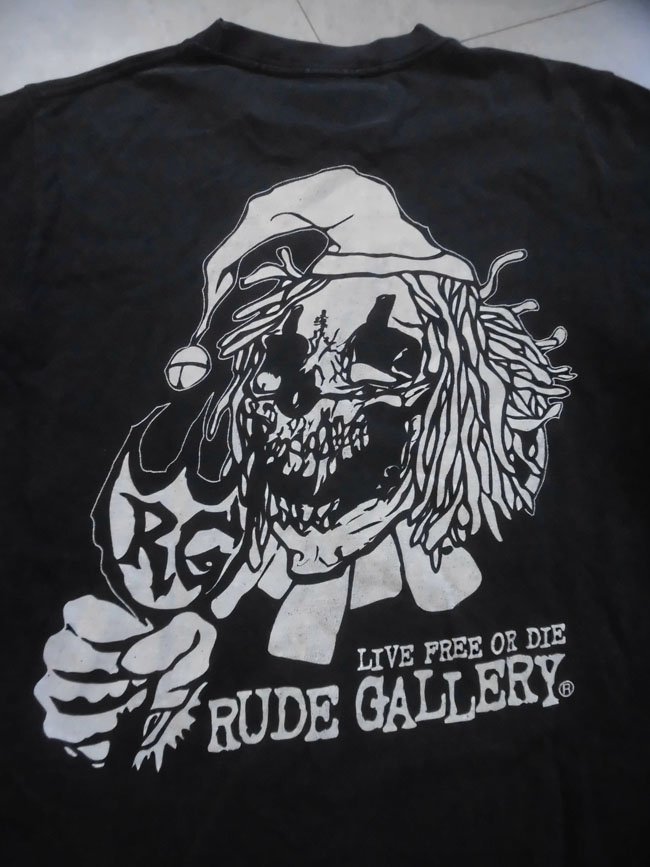 RUDE GALLERYルードギャラリー/ピエロ プリント 半袖 Tシャツ/黒
