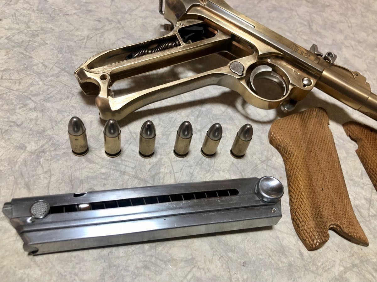 木グリ付】Luger P08 8インチモデル 合法SMG規格 金属製マルシン 木グリ付】Luger P08 8インチモデル 合法SMG規格 金属製マルシン