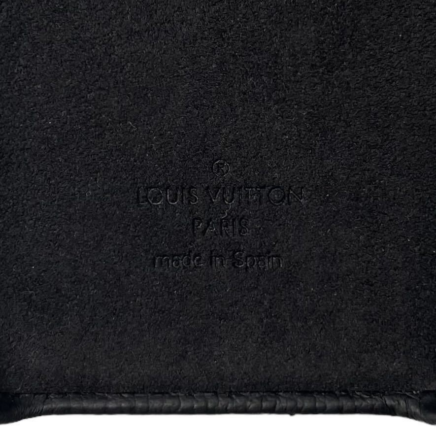 極美品 LOUIS VUITTON ルイヴィトン アンプラント モノグラム スマホケース アイフォンケース レザー ブラック 黒 X XS 10 カード収納可_画像5