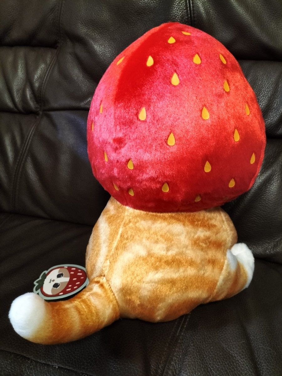 モフサイド】フルーツにゃん BIGぬいぐるみ いちご 約30cm モフサイド】フルーツにゃん BIGぬいぐるみ いちご 約30cm