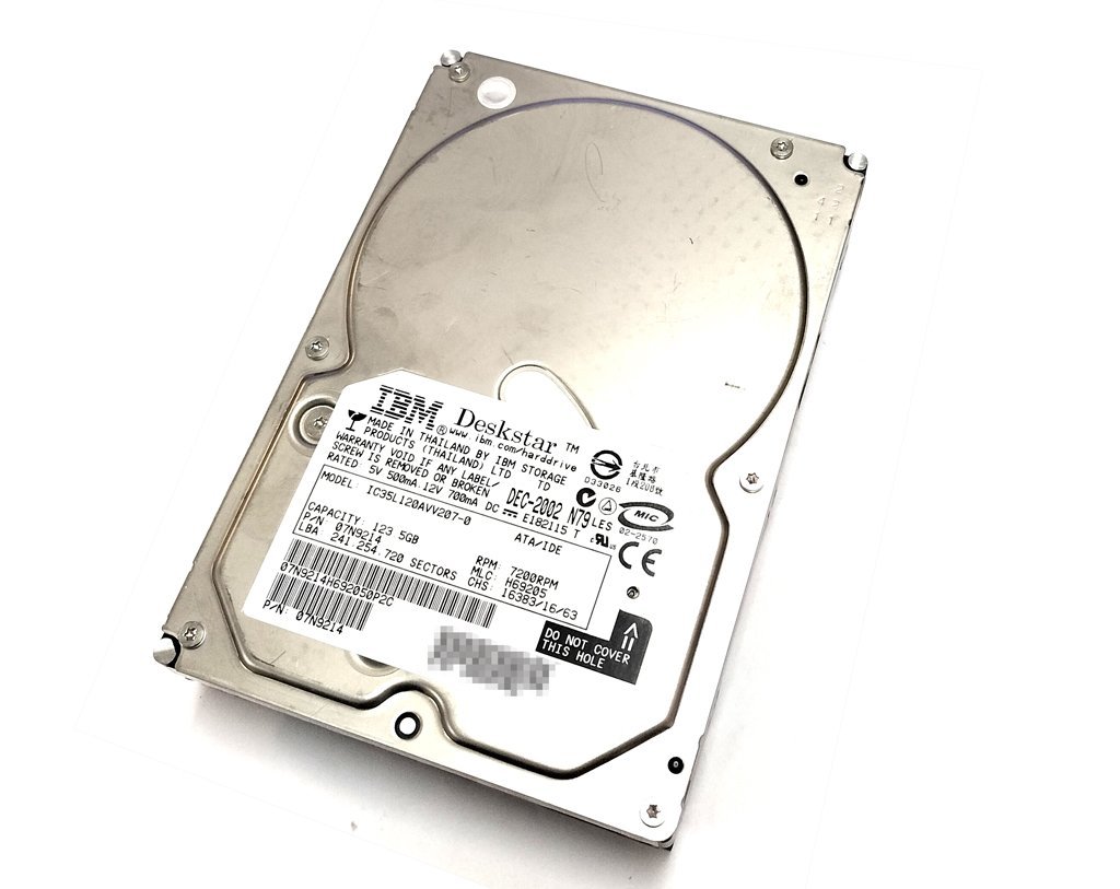 IBM Deskstar IC35L120AVV207-0 120GB IDE ATA100 40p 7200RPM_画像1