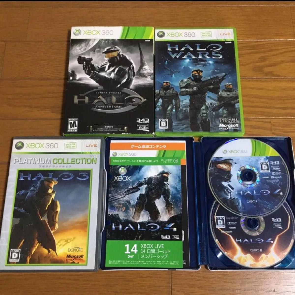 xbox 360 / ヘイロー Halo 4本セット XBOX ONE 互換対応