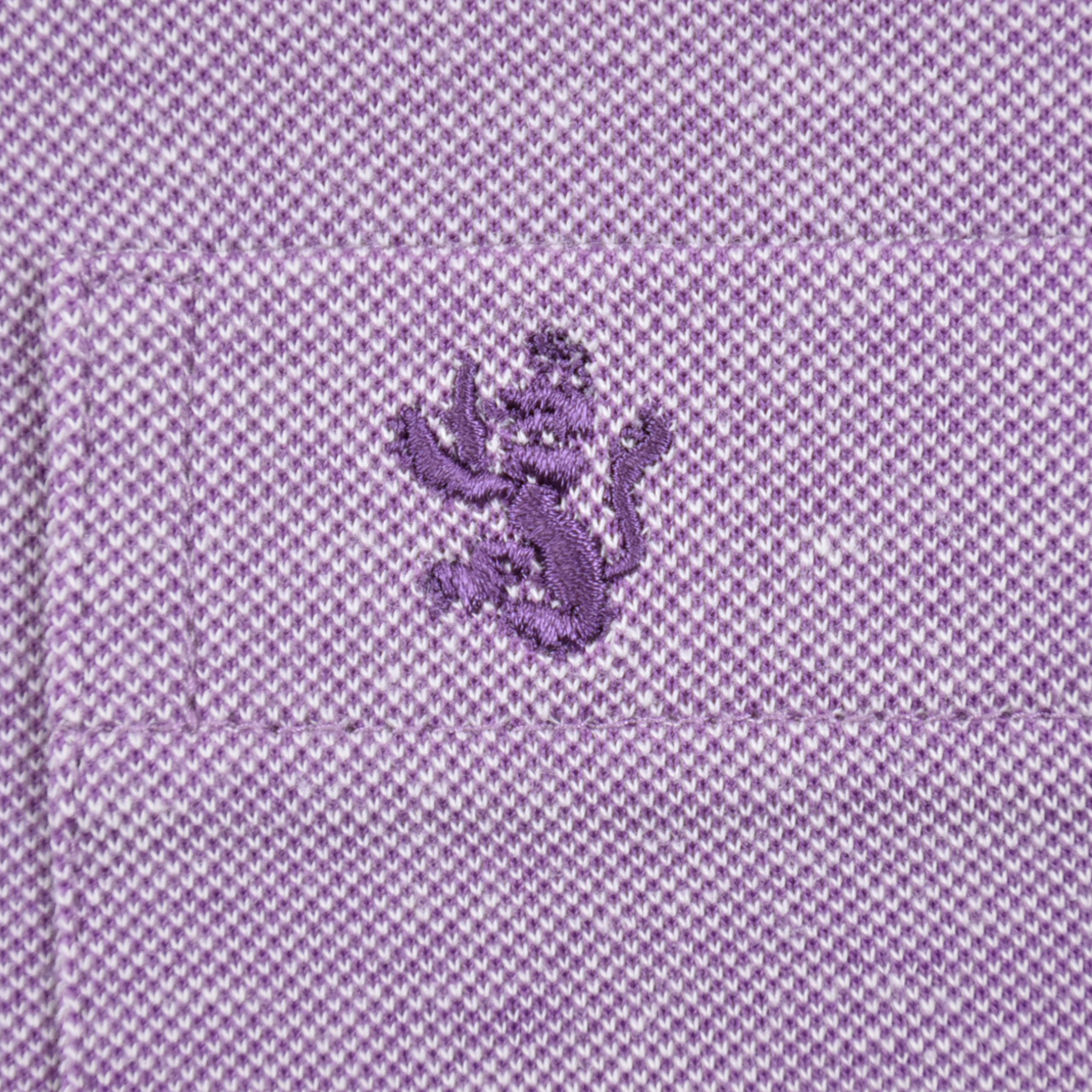 送料300円│THE SCOTCH HOUSE スコッチハウス 三陽商会 ★ ボタンダウン 半袖 ポケット ポロシャツ 紫 メンズ M_画像7