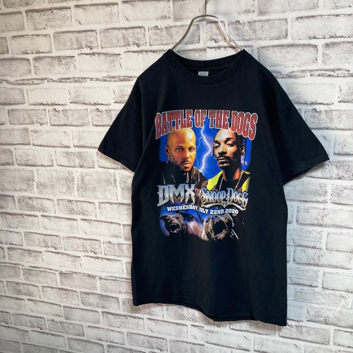 激レアコラボモノ★DMX SNOOP DOGG スヌープドッグ アーティストTシャツ ラップTee HIPHOP USA 古着