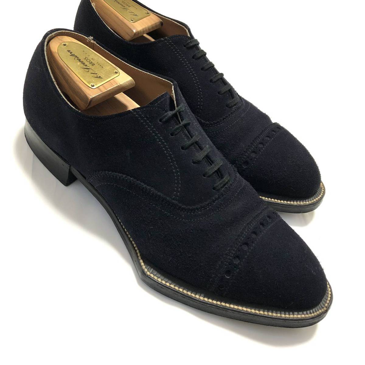 希少 超激レア HANOVR Blue sude Spade sole Vintage Shoes ハノーバー