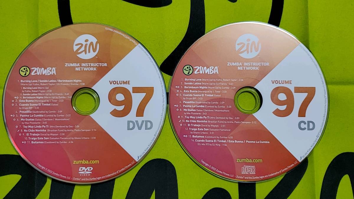 ZUMBA　ズンバ　ZIN97　CD　＆　DVD　インストラクター専用