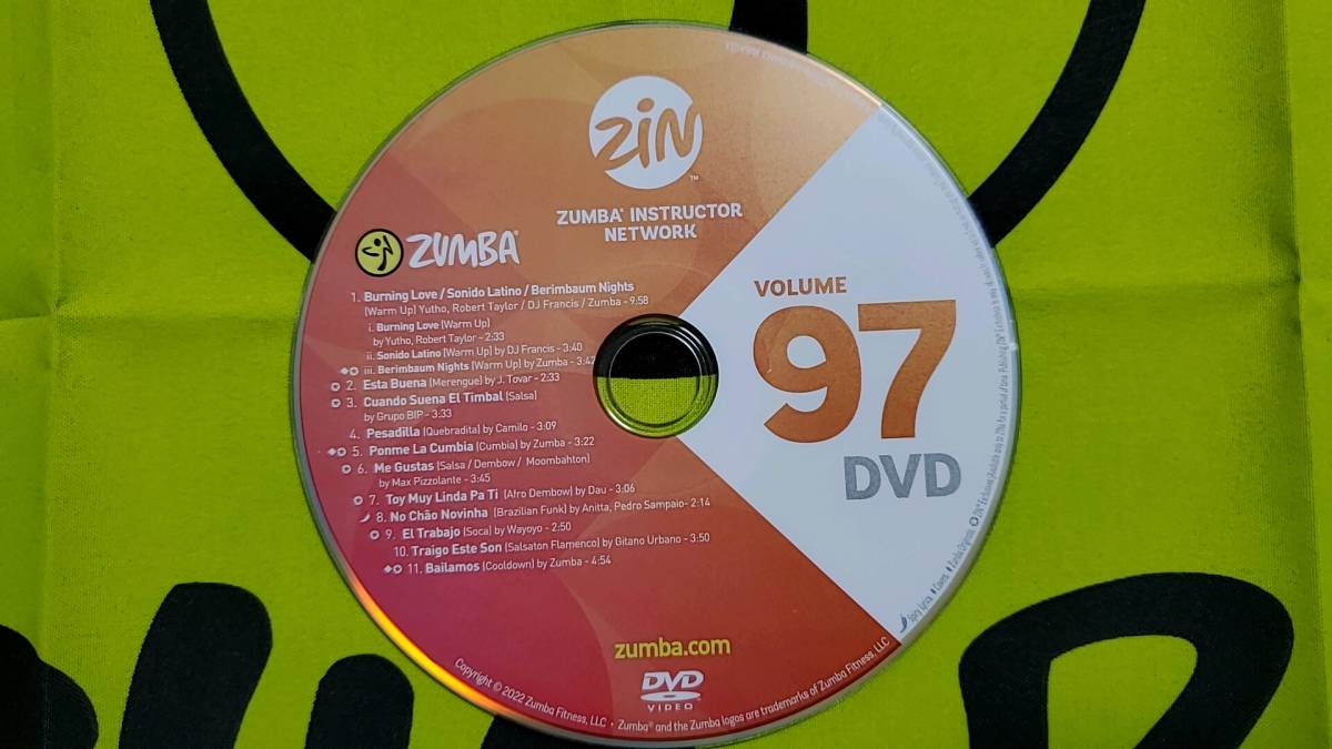 ZUMBA　ズンバ　ZIN97　CD　＆　DVD　インストラクター専用