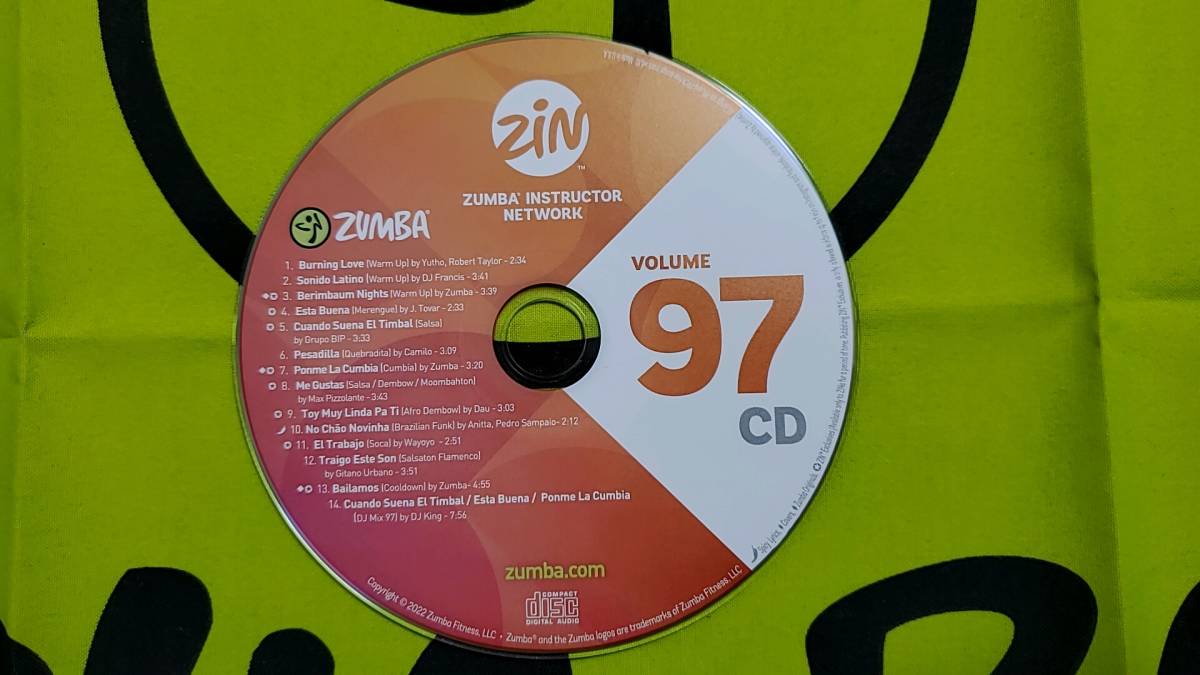 ZUMBA　ズンバ　ZIN97　CD　＆　DVD　インストラクター専用