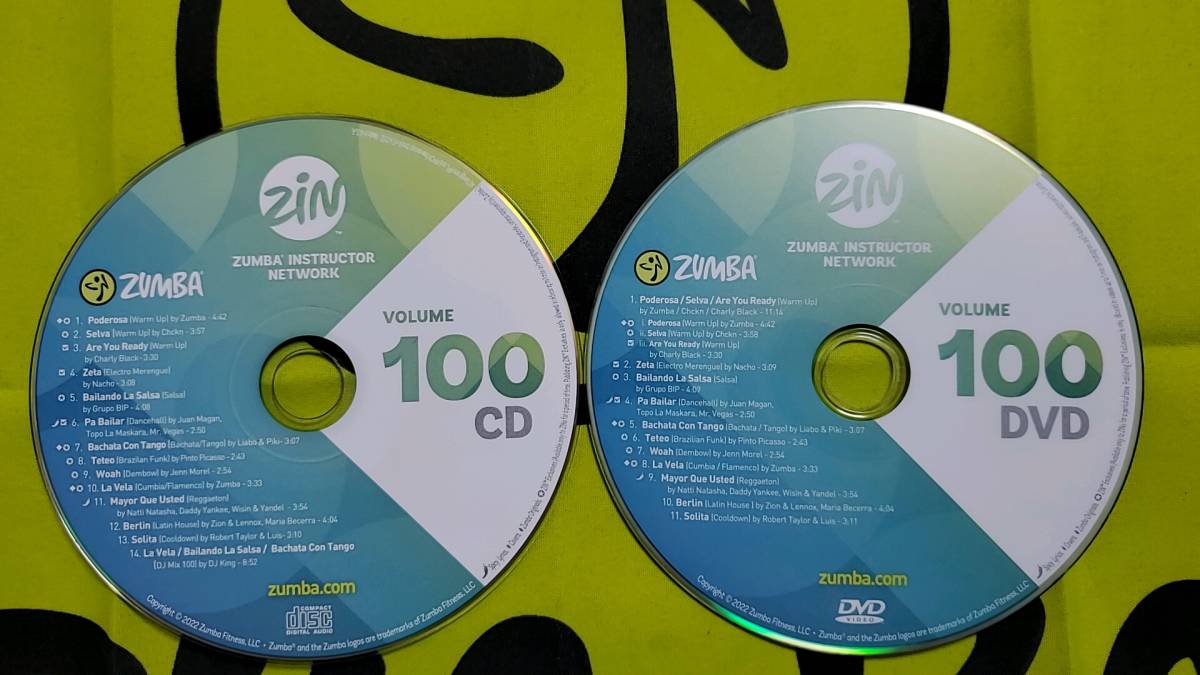 国内正規品】 ZUMBA ズンバ ZIN100 CD ＆ DVD インストラクター専用