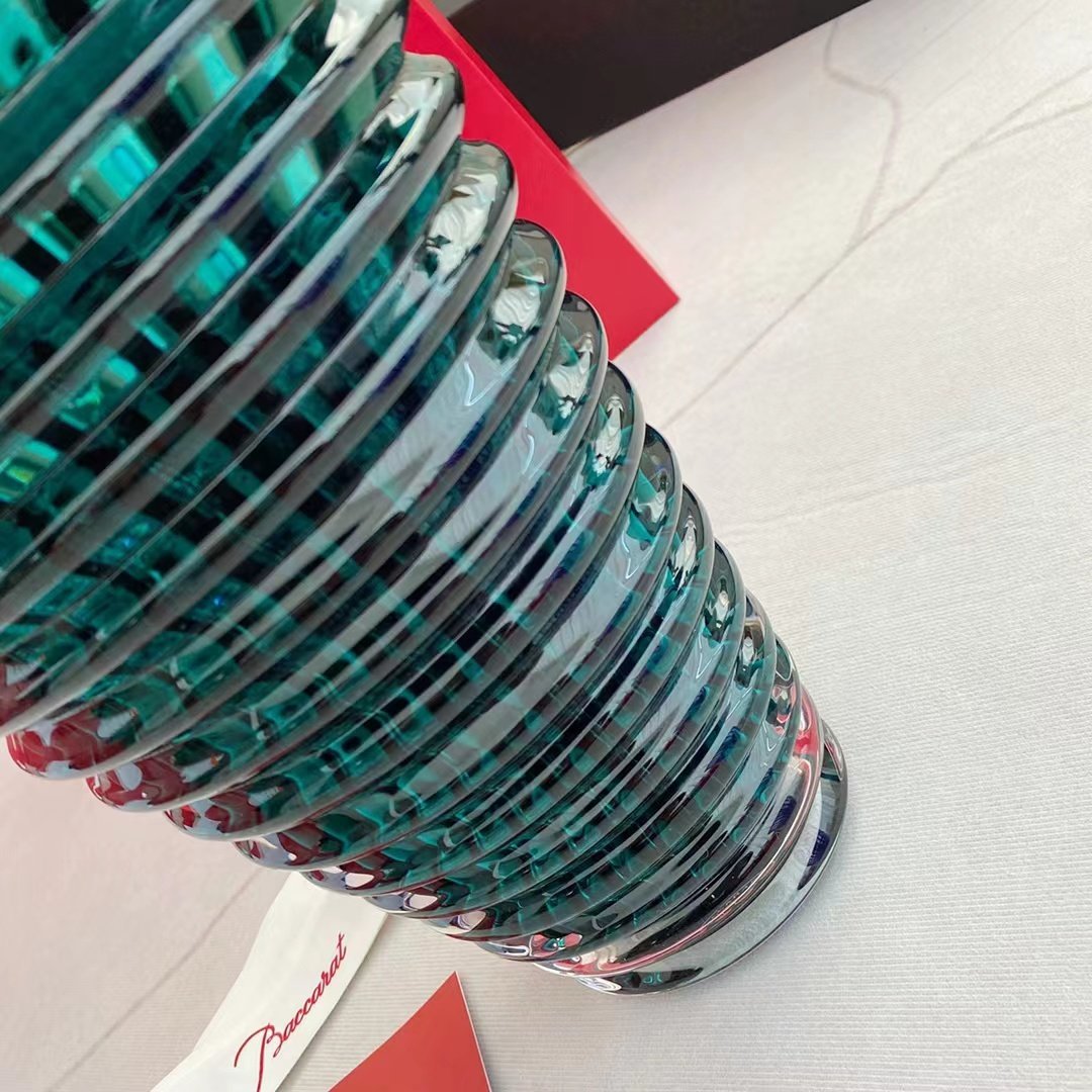 バカラ Baccarat 花瓶 クリスタルガラス クリア 花瓶 美品 小物 L