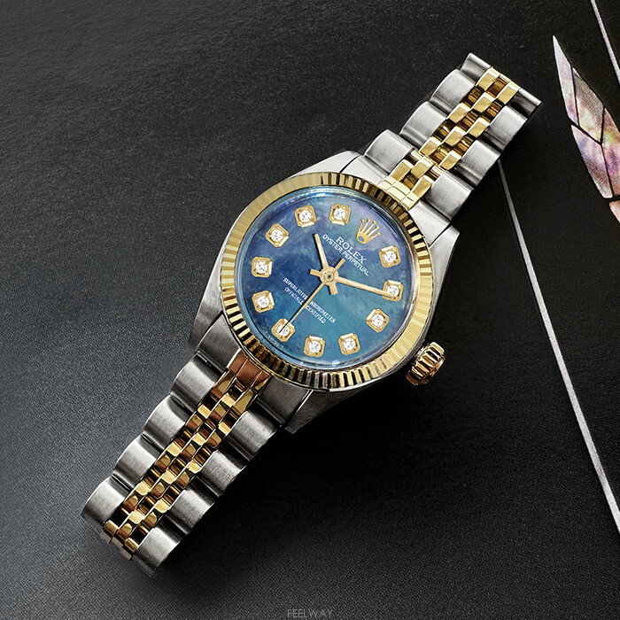 ROLEX】ロレックスオイスターパーペチュアルデイトレディース腕時計★高級11Pダイヤ[極上品]【自動巻】 [商品情報]