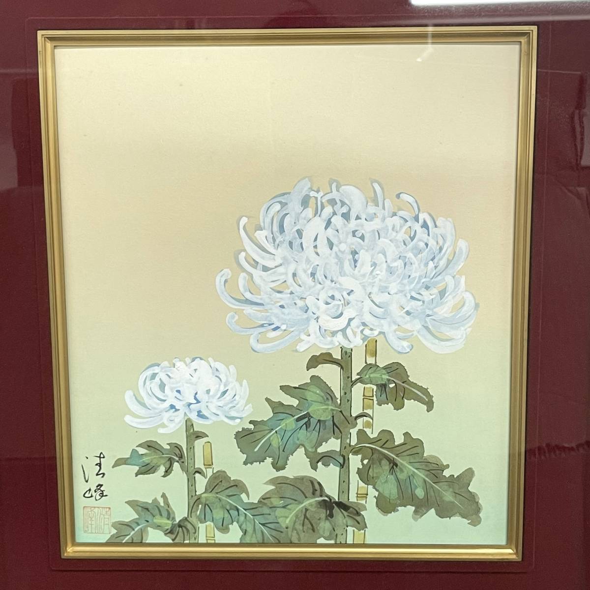 *. shop sale! *1 jpy outright sales! * including in a package shipping possibility * square fancy cardboard * pine rice field Kiyoshi .* amount entering *.. flower * Kyoto fine art industrial arts university * piece exhibition *40.5×38