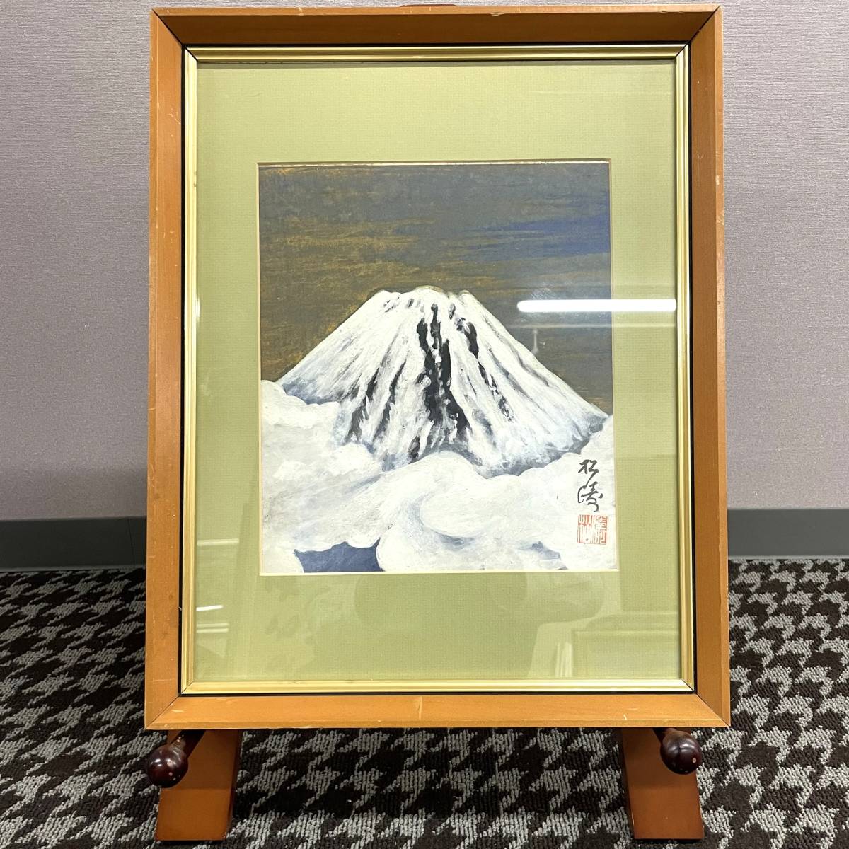 *. shop sale! *1 jpy outright sales! * including in a package shipping possibility * Japanese picture * Mt Fuji * amount entering * large square fancy cardboard *45×36 * author un- details 