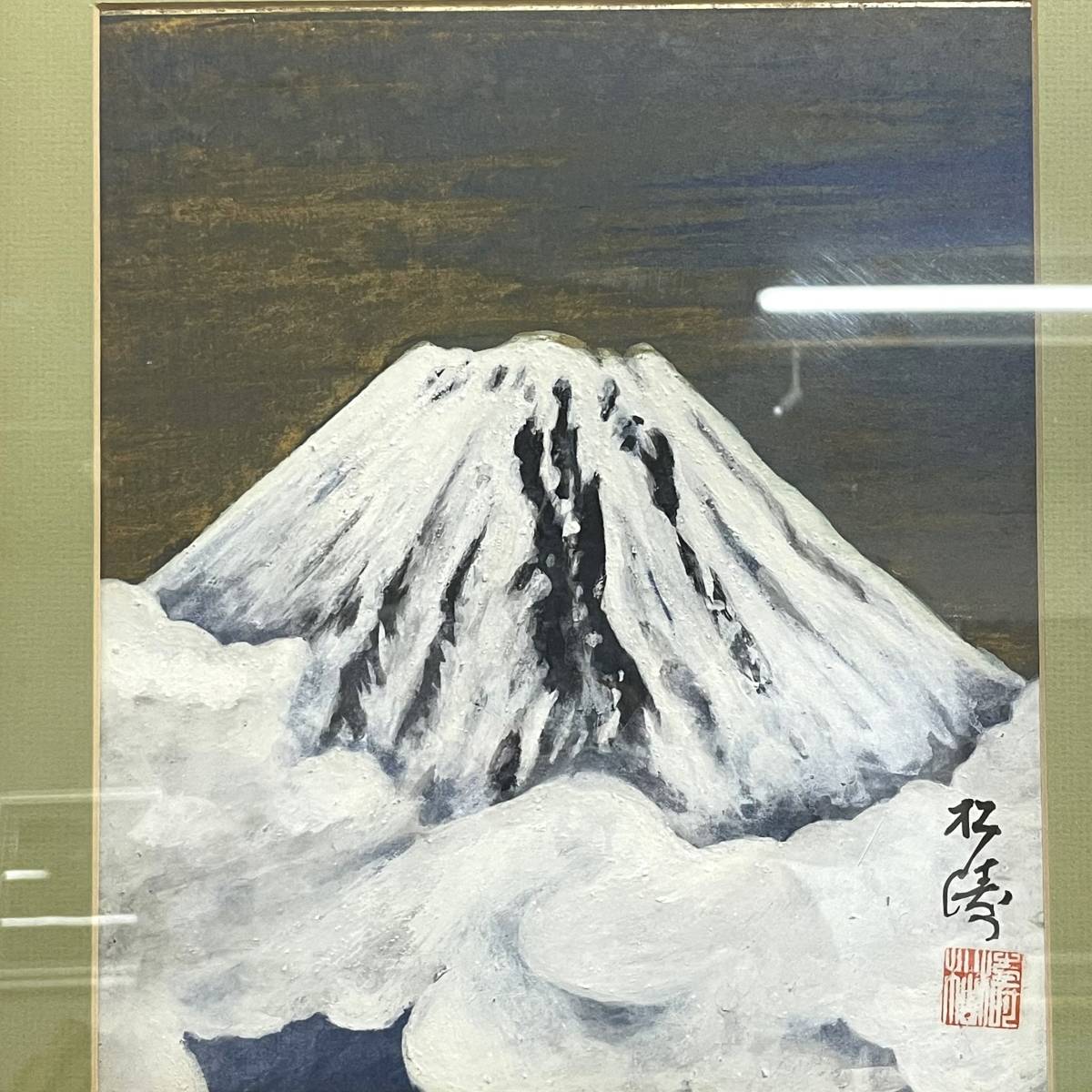 *. shop sale! *1 jpy outright sales! * including in a package shipping possibility * Japanese picture * Mt Fuji * amount entering * large square fancy cardboard *45×36 * author un- details 