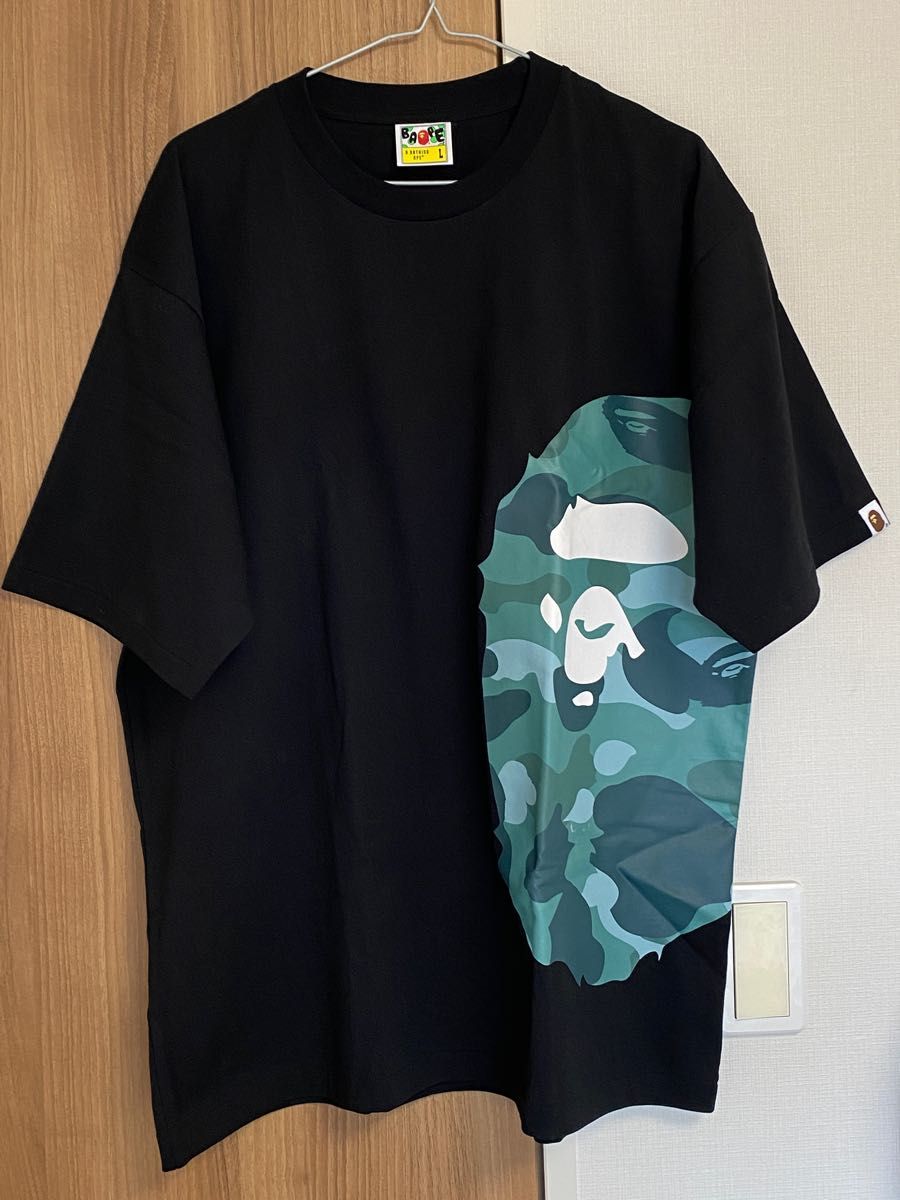 【新品】【希少】A BATHING APE   アベイシングエイプ☆ビッグカモフラプリント　Tシャツ　Lサイズ(XL相当)