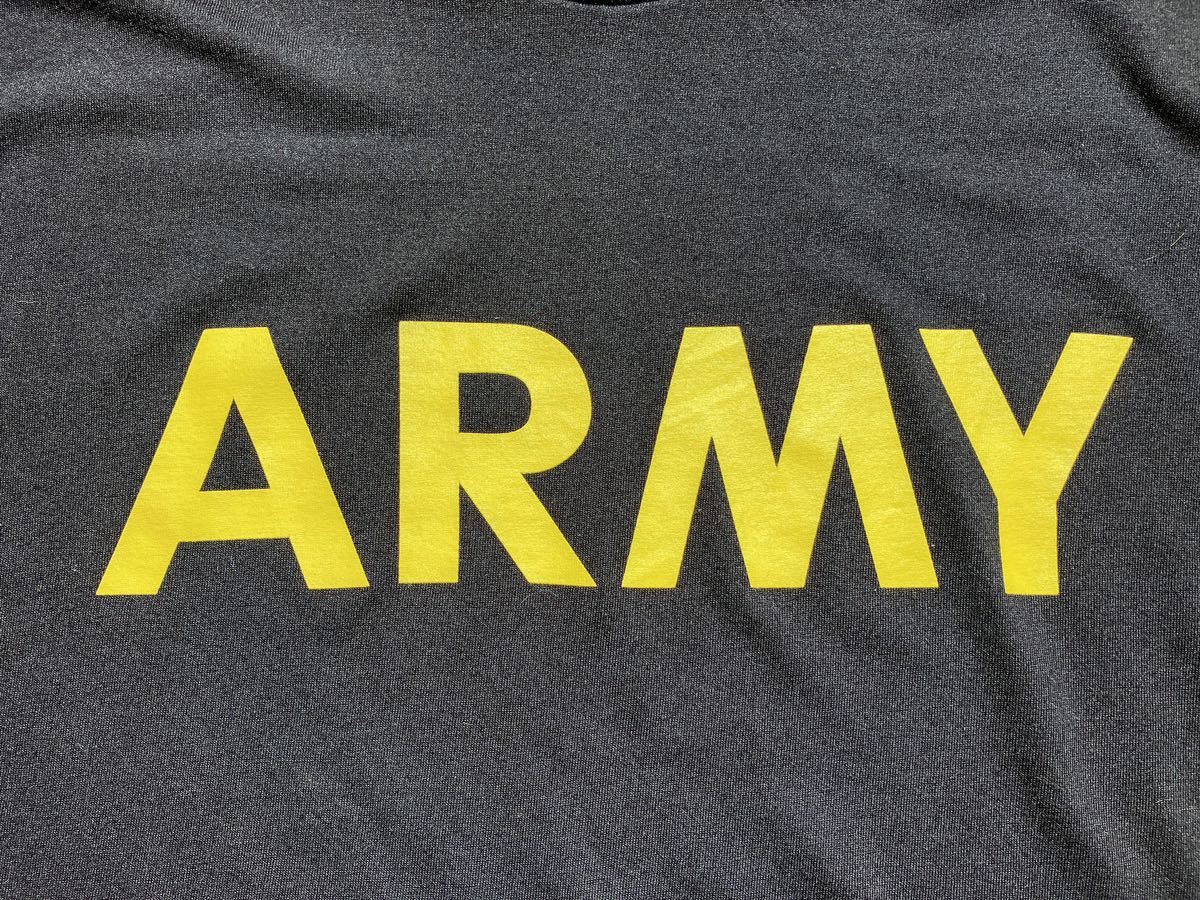 【米軍実物】US ARMY Tシャツ L相当 ブラック ヴィンテージ トレーニングウェア アメリカ陸軍 USA古着 米軍放出品／アーミーの画像6