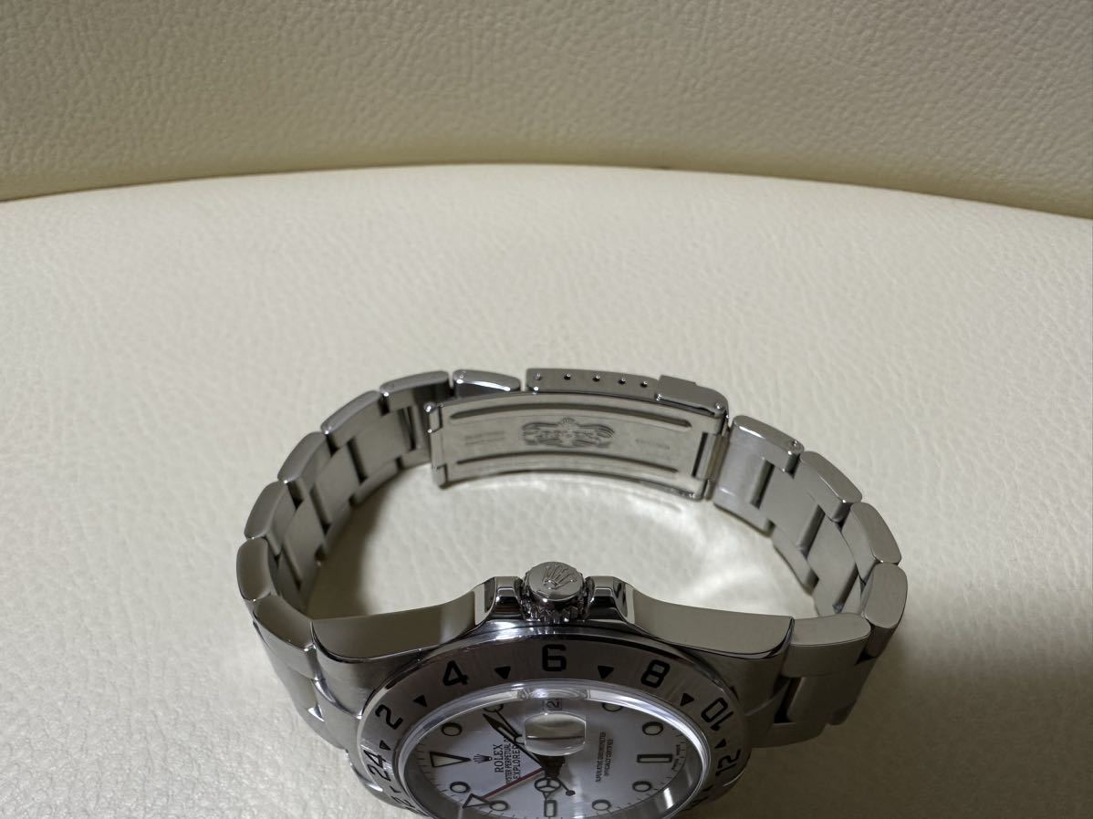 ロレックス ROLEX エクスプローラー 16570 腕時計 SS 自動巻き ホワイト メンズ 腕時計 F番 
