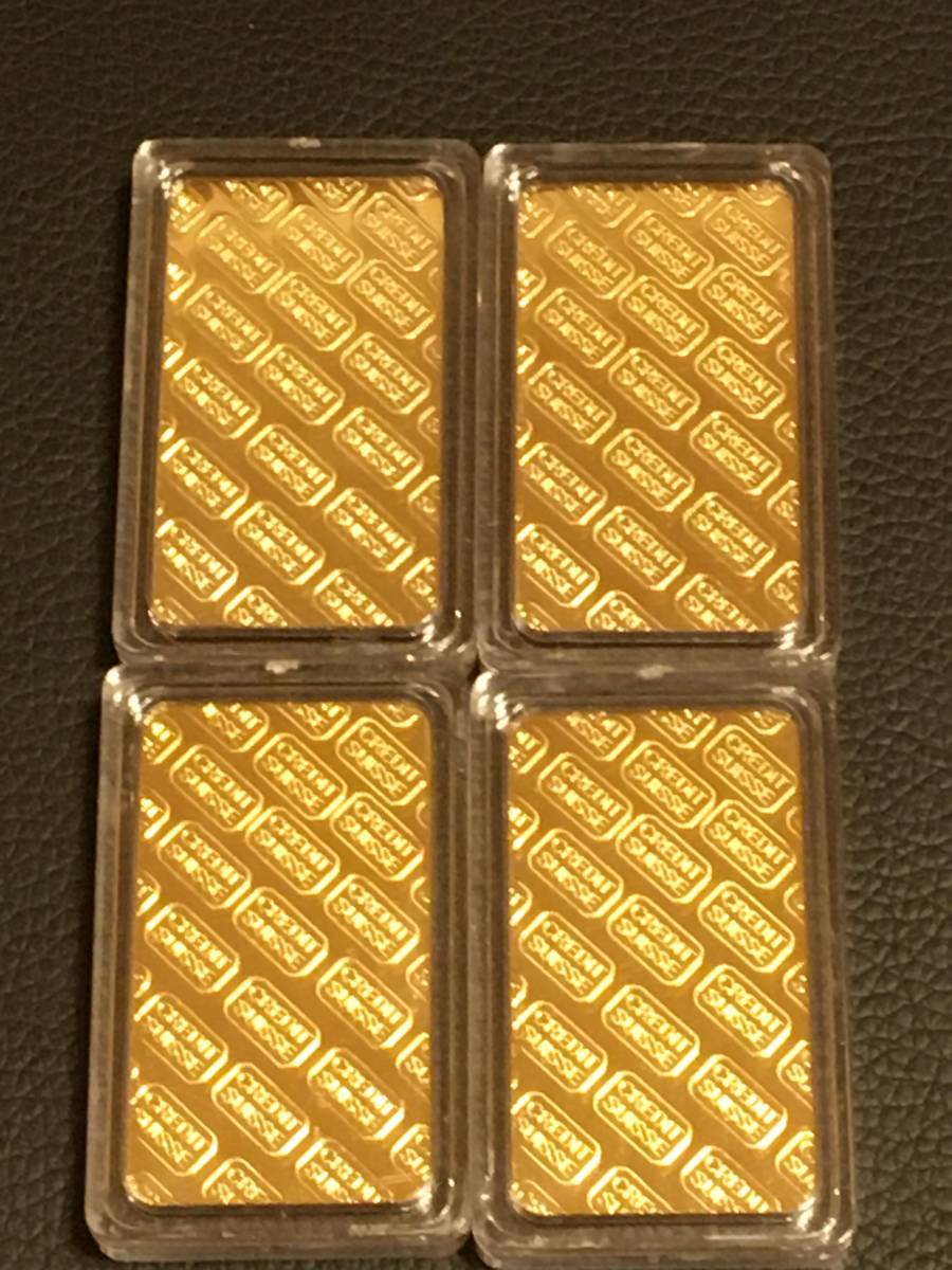 Z160)スイス・CREDITSUISSE1オンス・1oz記念金貨コイン・インゴット金貨バー4枚No.328778等の画像6