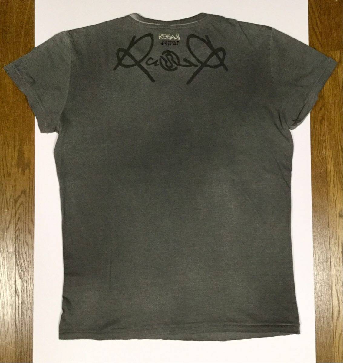 8.5@ 新品「RA-RE RAG RECYCLE RAG RESTYLE」“RA2212 01” ラーレ レザーデザイン Tシャツ SIZE:L デッドストック