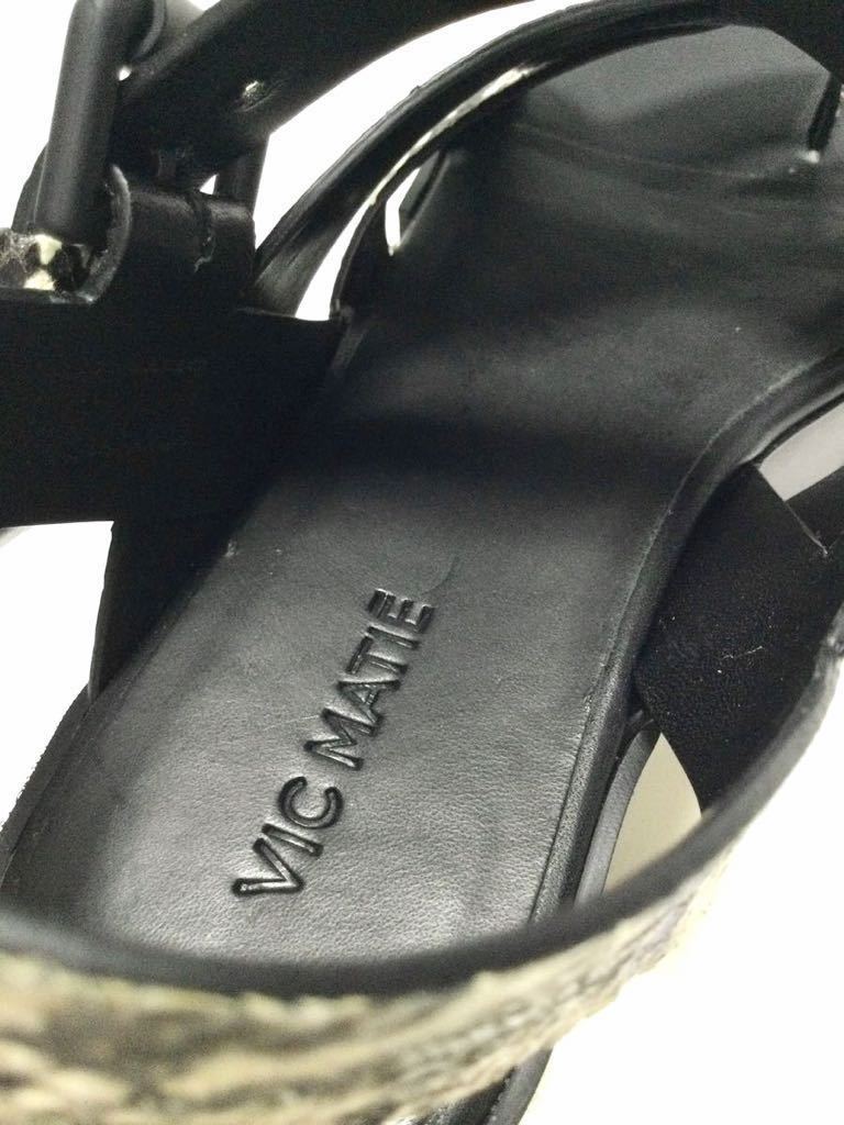 〜5/7◆ 新品「VIC MATIE」“SANDALO CAGUAS/SERRA 110/101” スネークプリント 厚底 サンダル SIZE:36/23.0cm相当 イタリア製_画像9