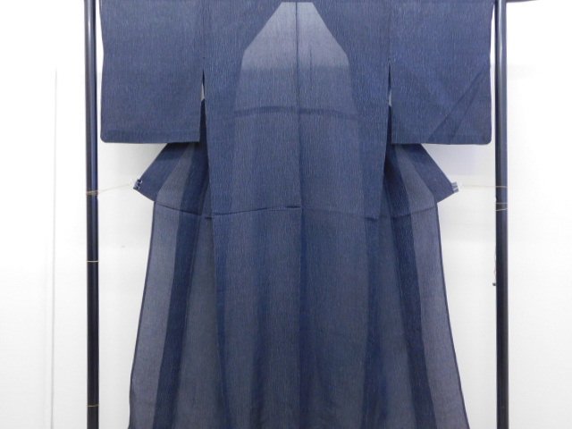海外輸入】 〔楽布〕P23280 本麻小千谷縮み単衣 墨色 k その他 - www