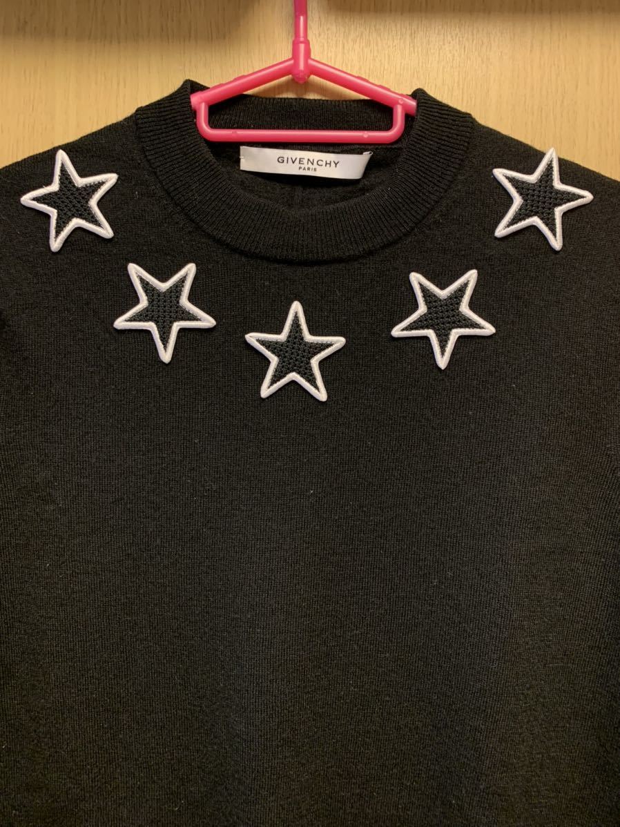 ジバンシィ 15AW マルチカラー星条旗プリントトレーナー 正規 17AW Givenchy ジバンシィ 黒白 スター 星 パッチ クルー