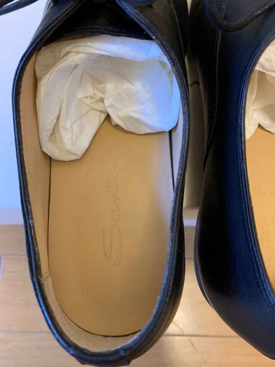 正規 SANTONI サントーニ ストレートチップ レースアップ レザー