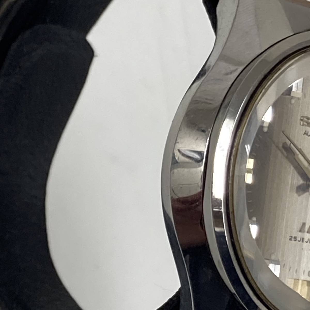 【K-5.261】 1円スタート 可動品 腕時計 セイコー 5606-7290 機械式 自動巻 メンズ シルバー ブルー 中古品 状態写真参照_画像4