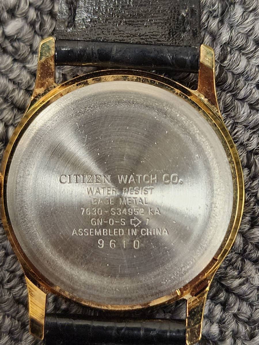 【HPF-698】1円スタート CITIZEN 2本セット 不動品 ゴールドカラー ステンレス製 2926A 5124573/ ジャンクション 7630-S34952 KA 9610_画像10