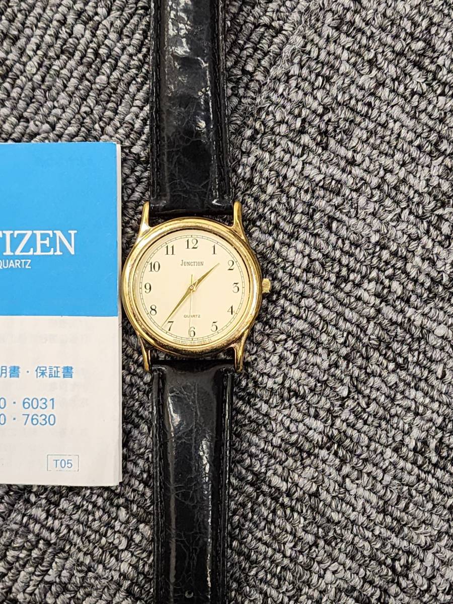 【HPF-698】1円スタート CITIZEN 2本セット 不動品 ゴールドカラー ステンレス製 2926A 5124573/ ジャンクション 7630-S34952 KA 9610_画像8