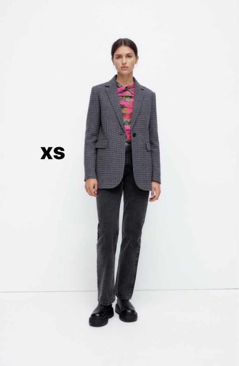 ZARA - ZARA エルボーパッチ ウールブレザー XSサイズ ブラウン ZARA - ZARA エルボーパッチ ウールブレザー XSサイズ ブラウン