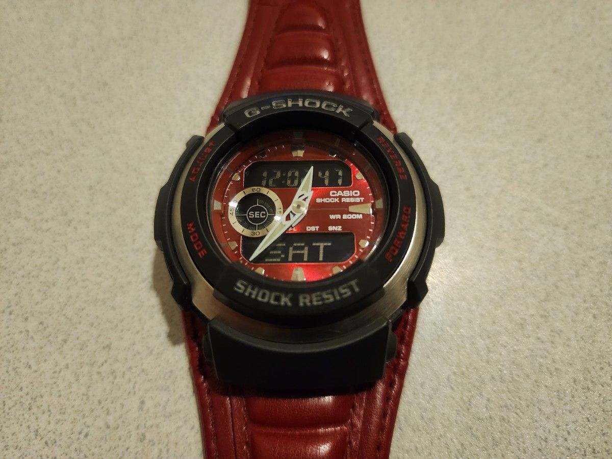 G-SHOCK レッド 時計 電池交換済み G-SHOCK G-SPIKE G-300L-4AV レッド 海外モデル 箱説明書付き