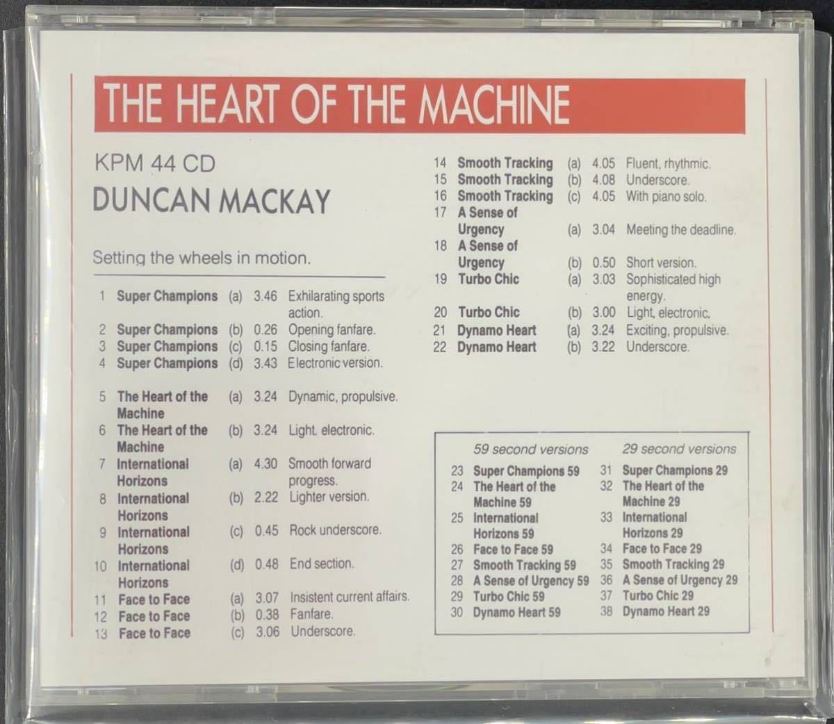 ダンカン・マッケイ Duncan Mackay -The Heart Of The Machine 英国盤ＣＤ 1988年リリース レア盤の画像2