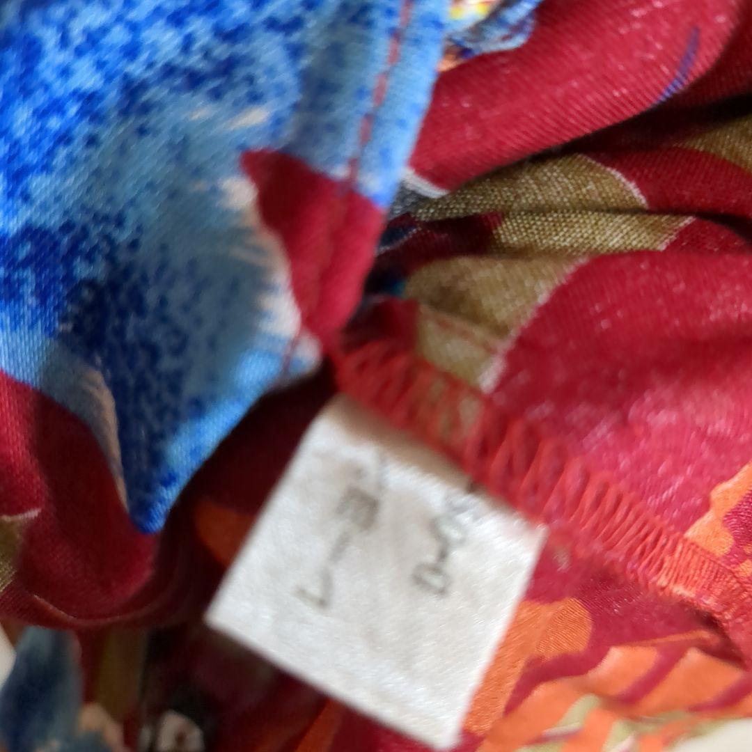 VENICEPORT 赤アロハシャツ半袖　花柄オウム　夏海サーフXL a23_画像3