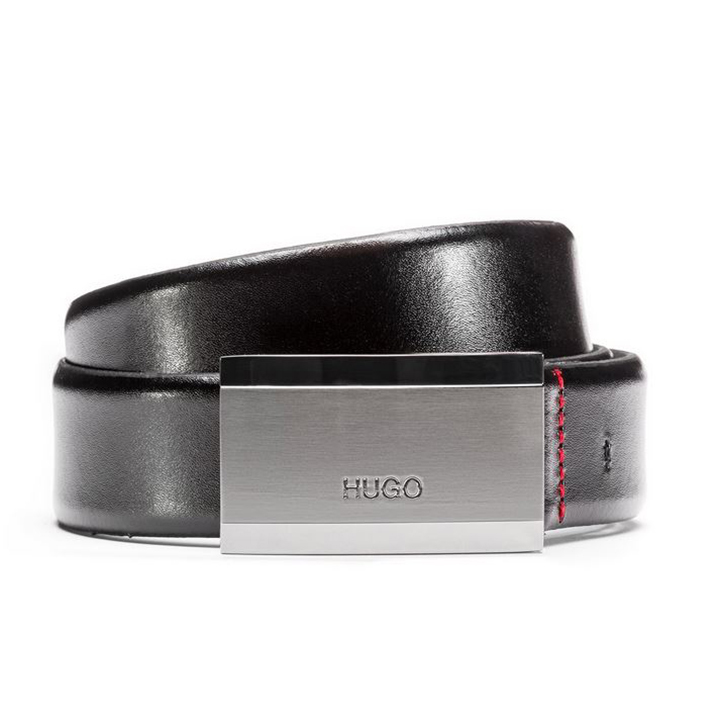 【日本未発売】ヒューゴボス Hugo Boss ベルトLogo-engraved belt ロゴ　レザー hb50407819
