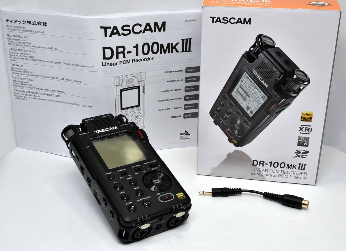 美品！ タスカム リニアPCMレコーダー TASCAM DR-100MKIII 元箱付き