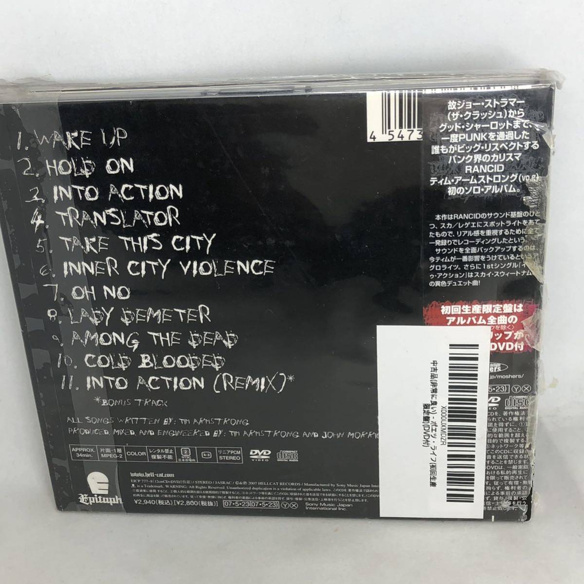 未開封品　ティム・アームストロング　『ポエツ・ライフ』　(初回生産限定盤) CD+DVD 2枚組　EICP777 シュリンクヤブレ