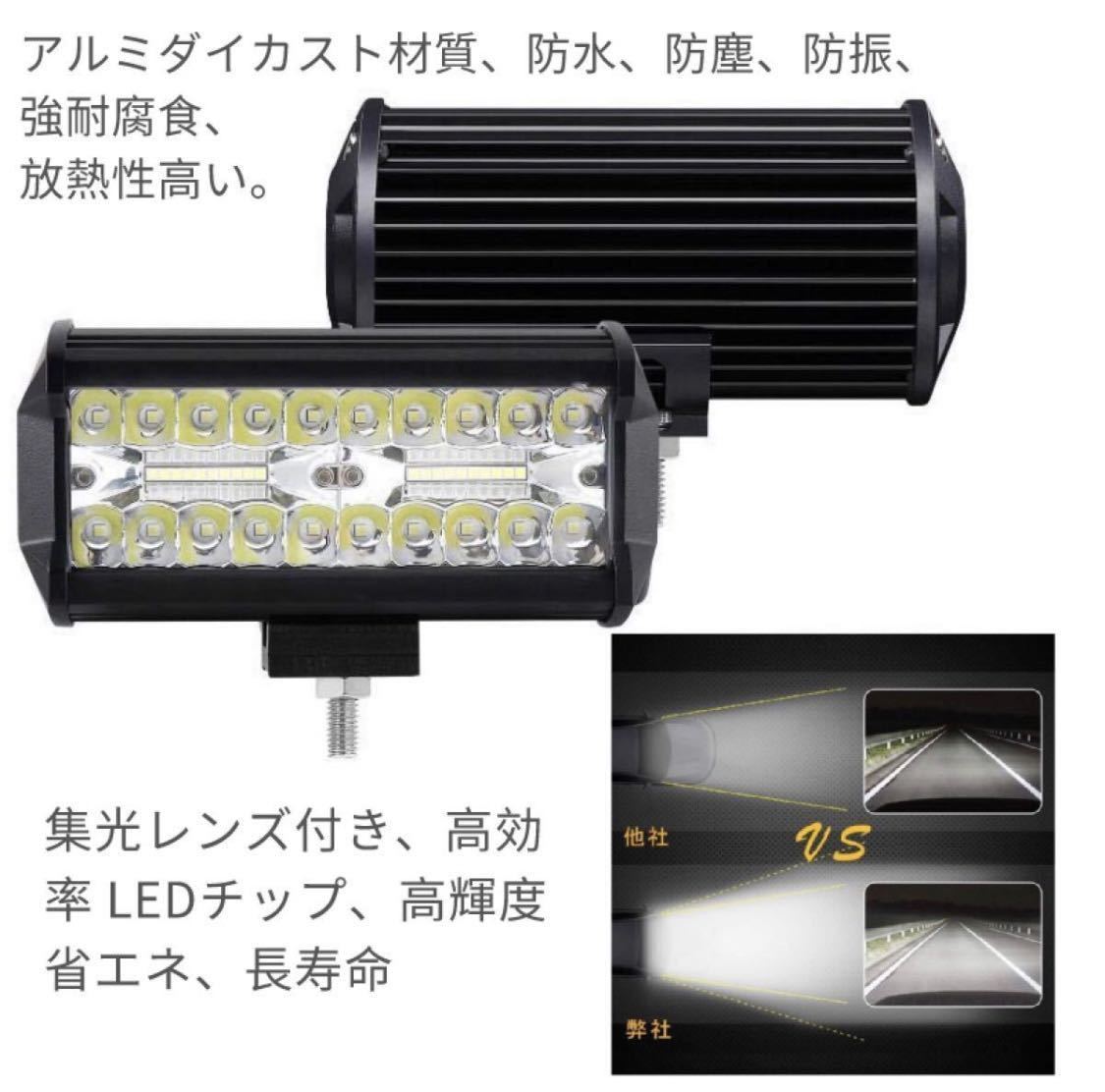 新品　LED作業灯 LEDワークライト 照明　120w 集魚灯 高輝度 4個セット