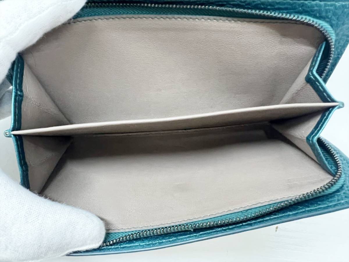 美品 Bottega Veneta ボッテガヴェネタ イントレチャート パイソン 二