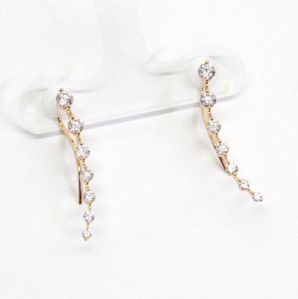 ー品販売 ◎中古美品◎18金PG ダイヤ 計 1.00ct ピアス ピンクゴールド台