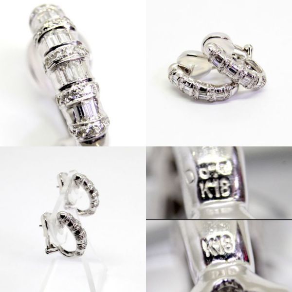 ◎中古美品◎１８金ＷＧ　ダイヤ　0.78ｃｔ　ピアス_画像3