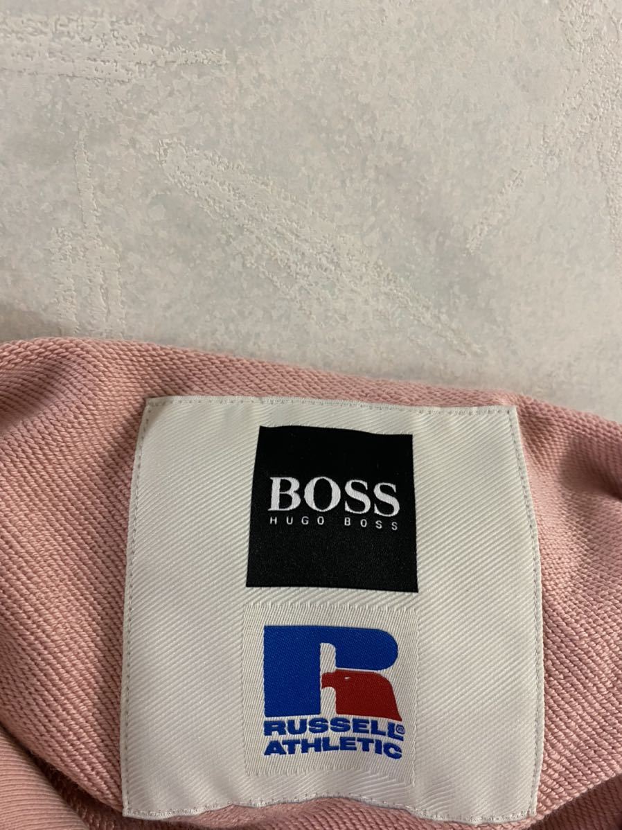 HUGO BOSS × RUSSELL ATHLETIC Parker size XS large . sho flat hyu-go* Boss russell a attrition сhick 