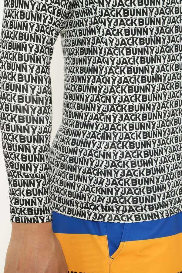新品正規品 ジャックバニー パーリーゲイツ サイズ4 ツルツル インナー シャツ 高機能クールコア素材 総柄 UV対策に 送料無料_画像6
